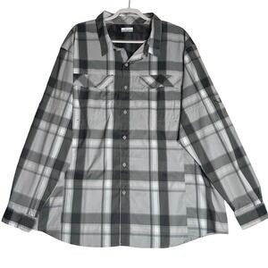 Columbia PFG Silver Ridge Omni Shield Plaid Long Sleeve Ventented Shirt Mens 3X